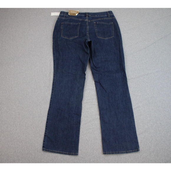 Coldwater Creek Jeans Womens 12 Blue Natural Fit Mini Bootcut Cotton Denim NWT - Picture 2 of 7